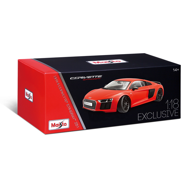 美驰图1:18奥迪R8V10plus仿真合金跑车模型合金汽车模型成人玩具金属男孩送礼收藏把玩 次品不可拍