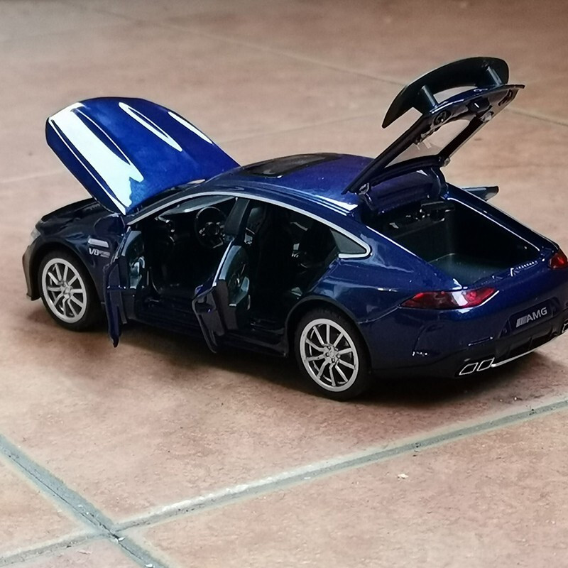 嘉业132奔驰大奔amggt63s汽车模型6开门仿真合金回力玩具车摆件
