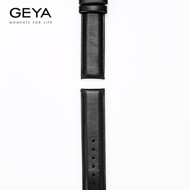 Geya格雅手表 男士机械手表 商务休闲 弧面大表盘皮带日历男表G06217GHK