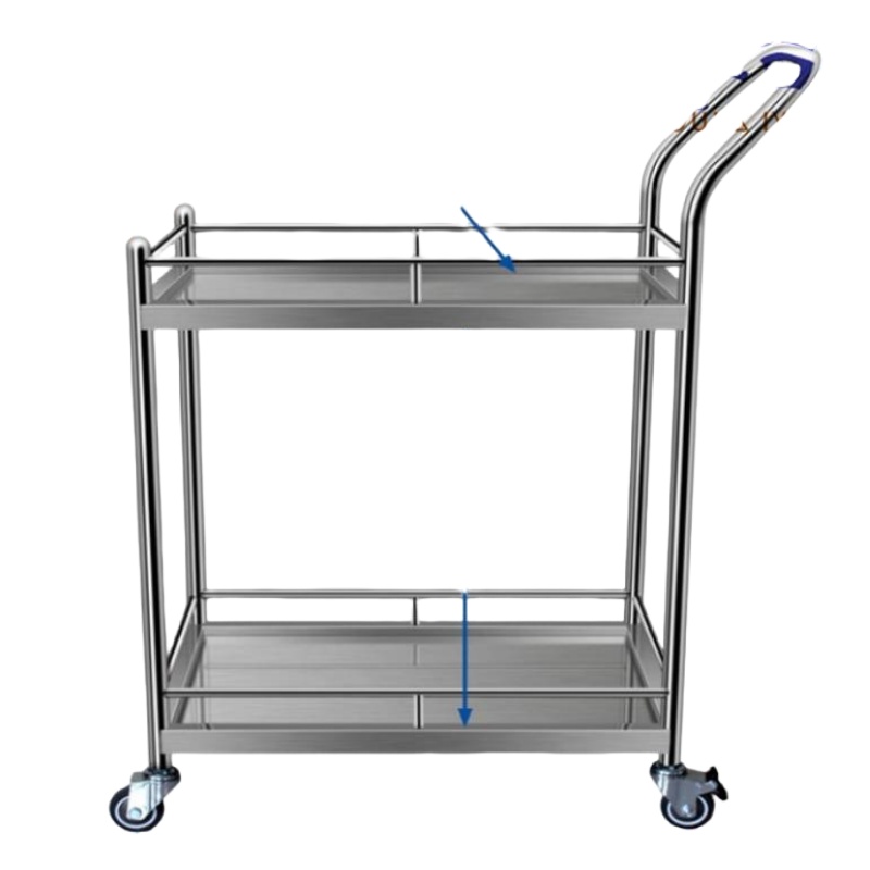 怡卓欧不锈钢小推车双层个高清大图