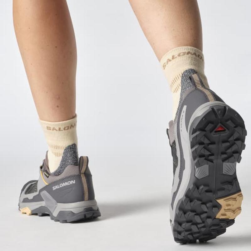 萨洛蒙(SALOMON)女款登山鞋GoreTex防水防泥沙耐磨抗冲击户外徒步高清大图