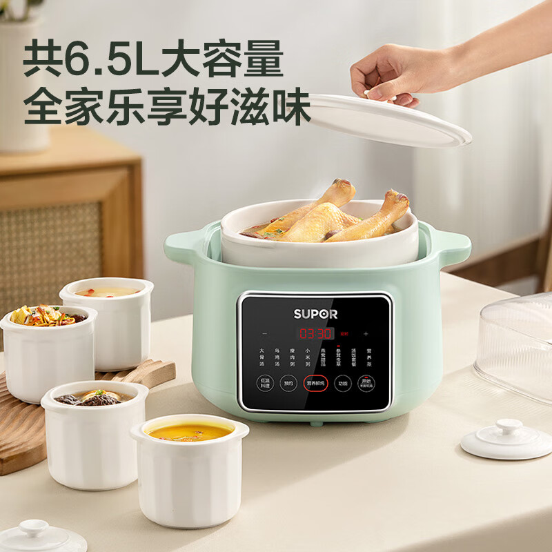 苏泊尔(SUPOR)电炖锅 电炖盅 煲汤锅隔水炖锅 煮粥锅 蒸锅 电煮锅婴儿辅食锅陶瓷 DZ45FC865