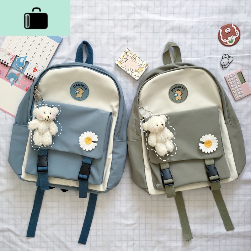 森系书包可爱软妹日系初中双肩包女韩版原宿ulzzang高中学生背包NEW LAKE高清大图