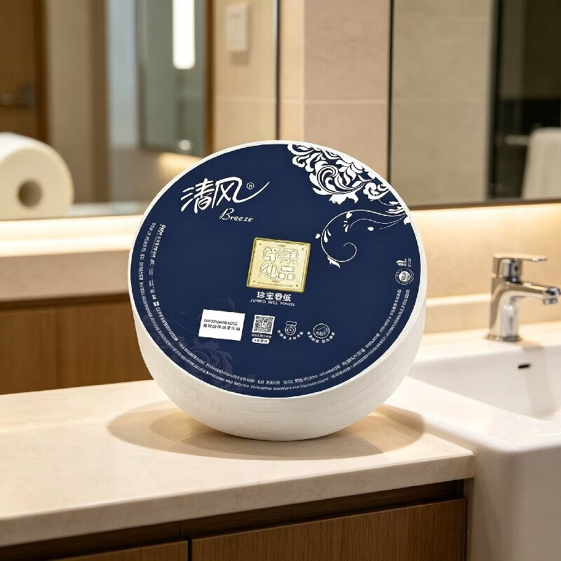 清风有芯大卷纸4层800克/卷*12卷珍宝AJ01GMT 4层 800g/卷*12卷高清大图