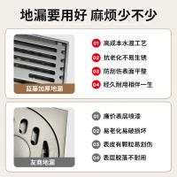 枪灰不锈钢防臭地漏LT-1031 单用方圆-浅水