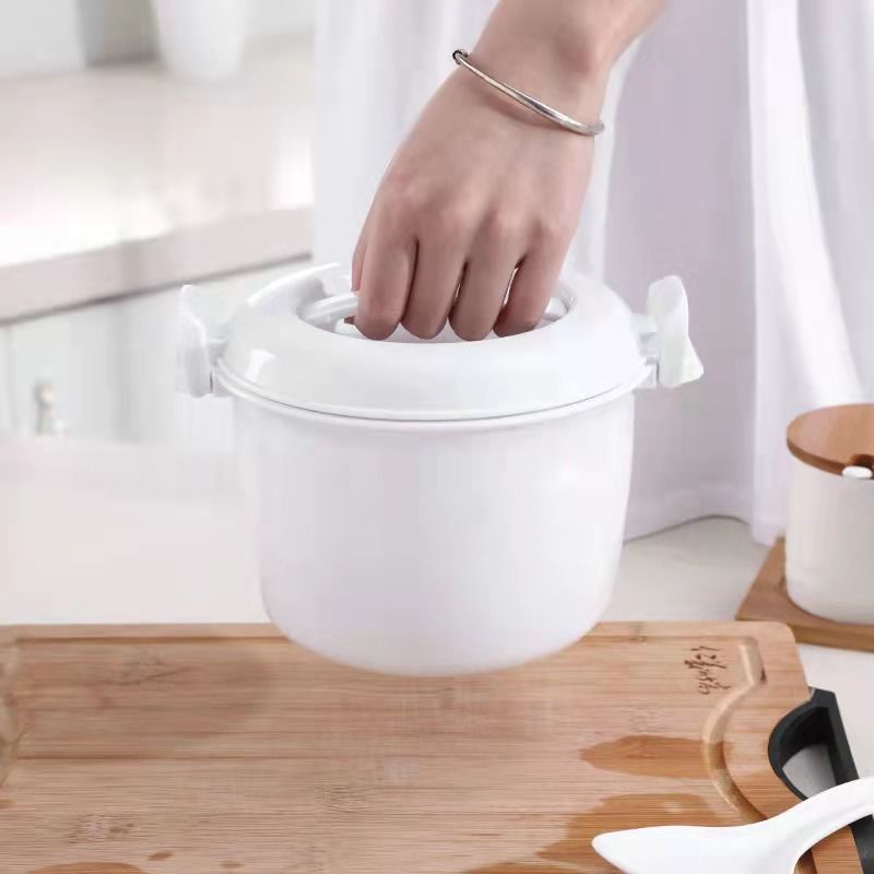 微波炉加热专用器皿家用蒸饭煲煮饭碗带盖饭盒蒸笼蒸锅盛米饭容器 树叶漏勺(1只装)