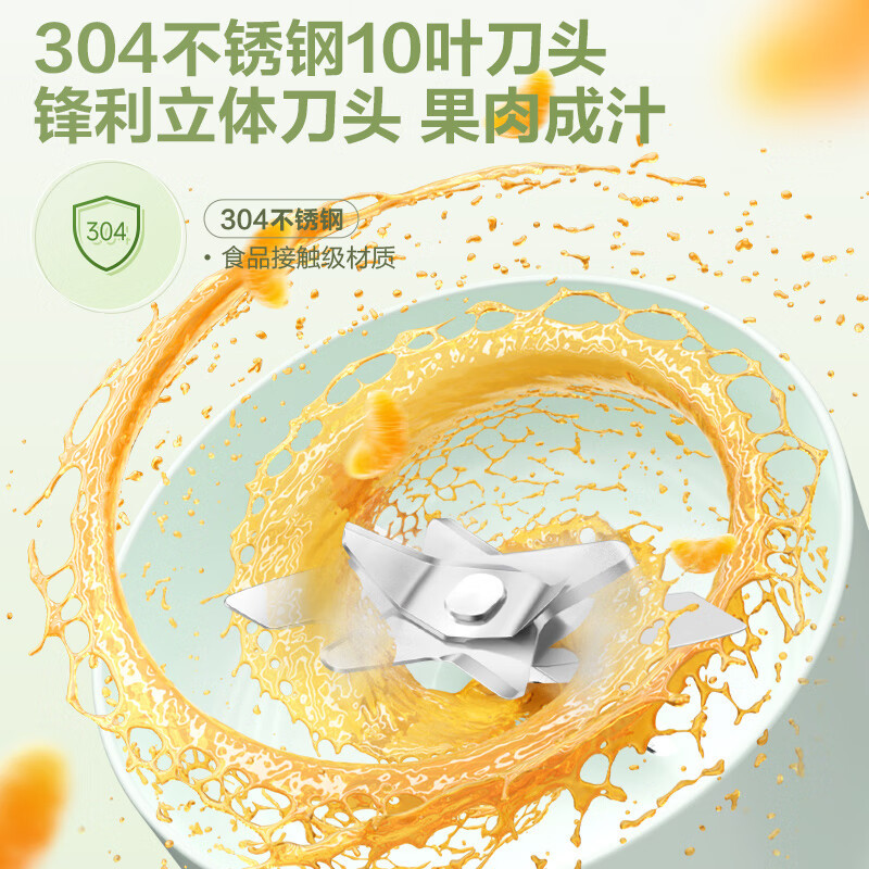 苏泊尔(SUPOR)榨汁杯榨汁机随行杯1L/升双盖鲜榨便携式果汁机易清洗电动水果机料理机搅拌机婴儿辅食机 JC500A高清大图