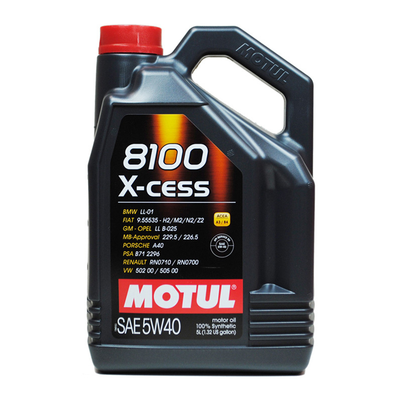 Motul摩特 欧洲进口 8100X-CESS 5W-40 A3/B4 SN级 全合成机油润滑油 5L