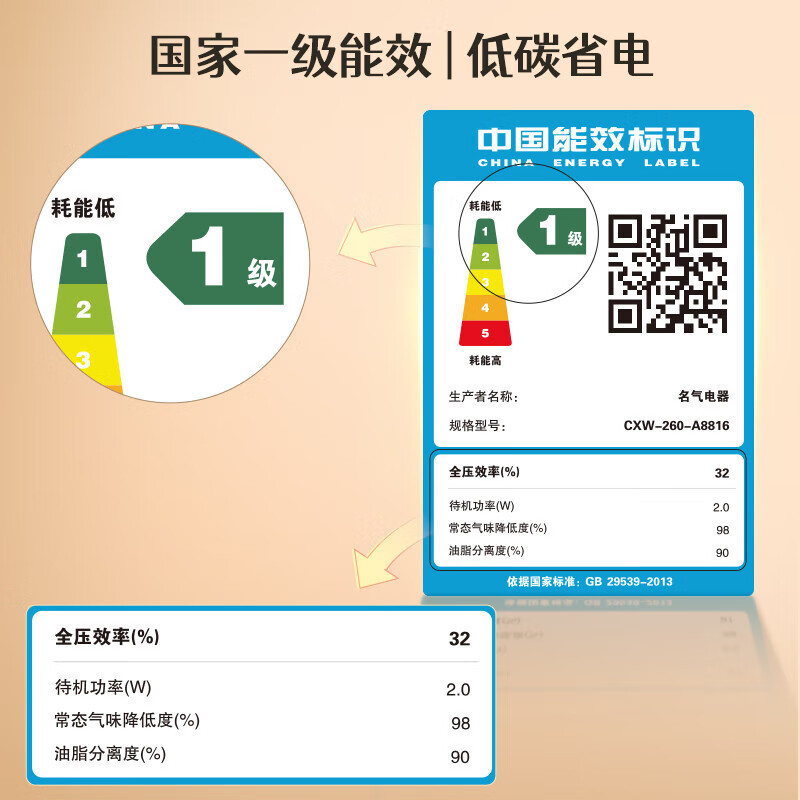名气老板抽油烟机欧式顶吸家用24立方大吸力油烟机1000Pa静压变频节能烟灶套装A8816+5.0KW灶A6102B