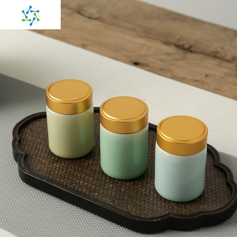 龙泉青瓷小号迷你茶叶罐便携旅行小茶罐新款陶瓷密封罐小包装三维工匠