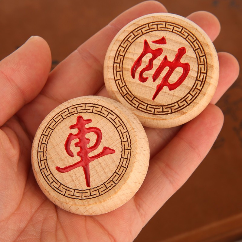 加厚榉木中国象棋大号实木便携棋盘折叠式套装儿童学生大人木质传统