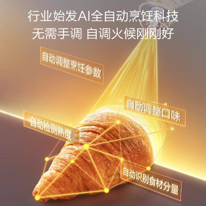 老板(Robam)[AI全自动烹饪]蒸烤箱一体机嵌入式 幻彩屏搪瓷内胆 55L大容量 蒸烤炸三合一 C9076A-L1高清大图
