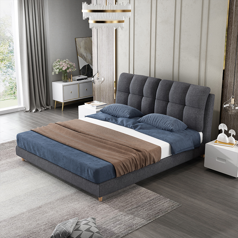 掌上明珠布艺床可拆洗18米主卧床现代简约经济大床双人床da0183