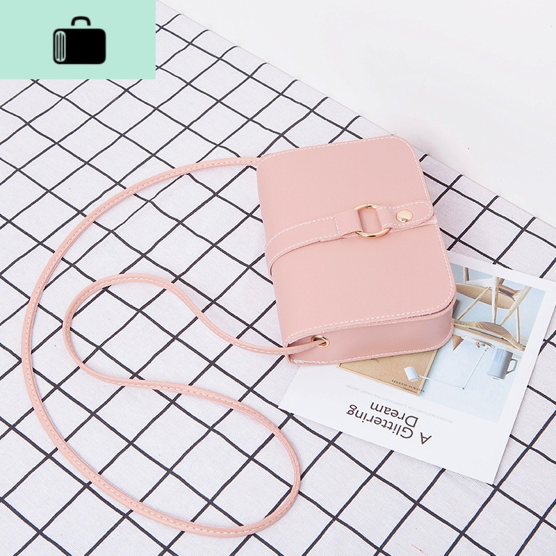 12元女包店2020新款单肩小方包时尚休闲手机包零钱包迷你斜跨小包NEWLAKE 粉红色