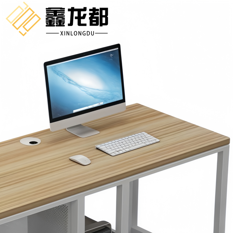 鑫龙都电脑桌双人张高清大图