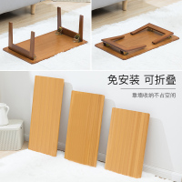 老竹匠 可折叠餐桌简易免安装家用小户型吃饭桌子便携式卧室床上实木折叠桌宿舍学生学习桌楠竹茶几懒人桌