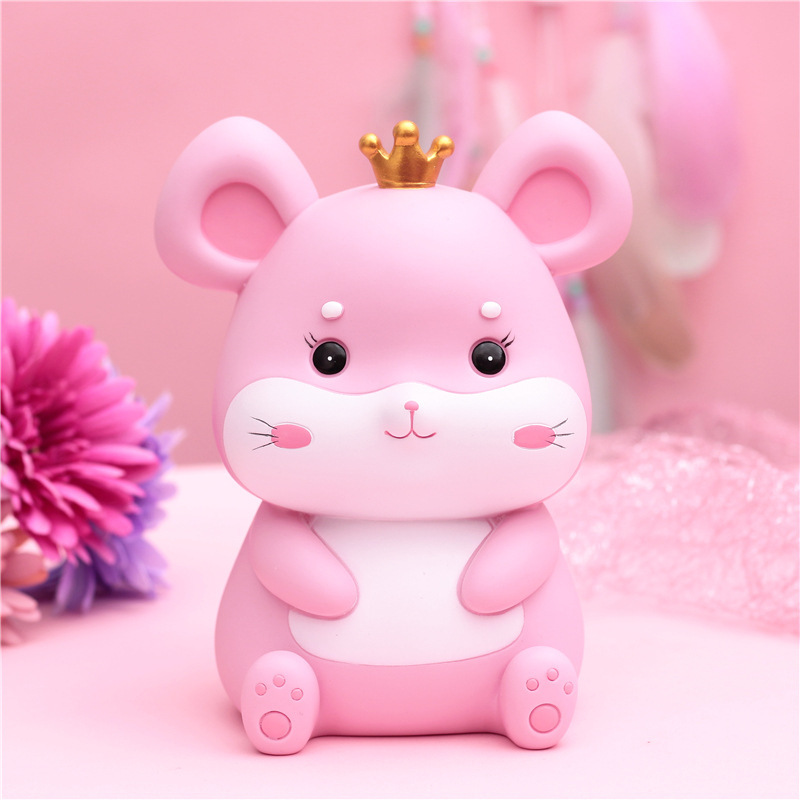 创意老鼠存钱罐大人用鼠年生肖摆件可爱儿童储蓄罐女小储钱罐三维工匠