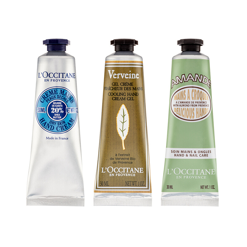 欧舒丹L’Occitane 护手霜套装 乳木果/樱花/玫瑰/牡丹花 30ml/支 2019圣诞限定3支装-A