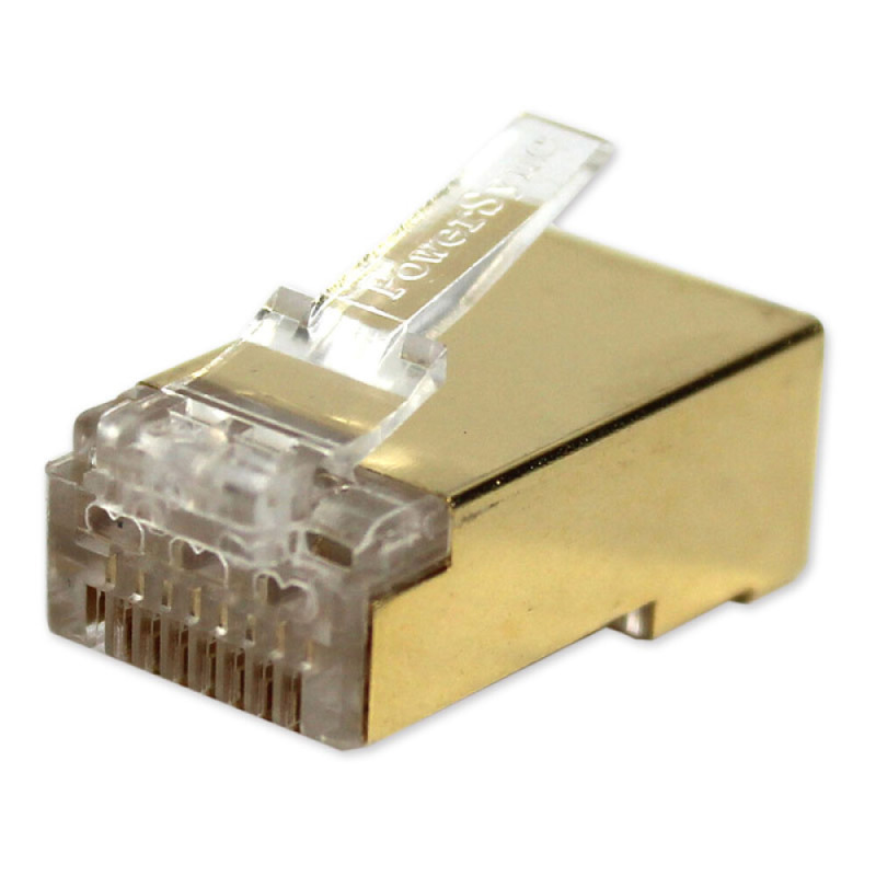 包尔星克 CAT7-G8P8C3MG10 七类水晶头 10个 金色