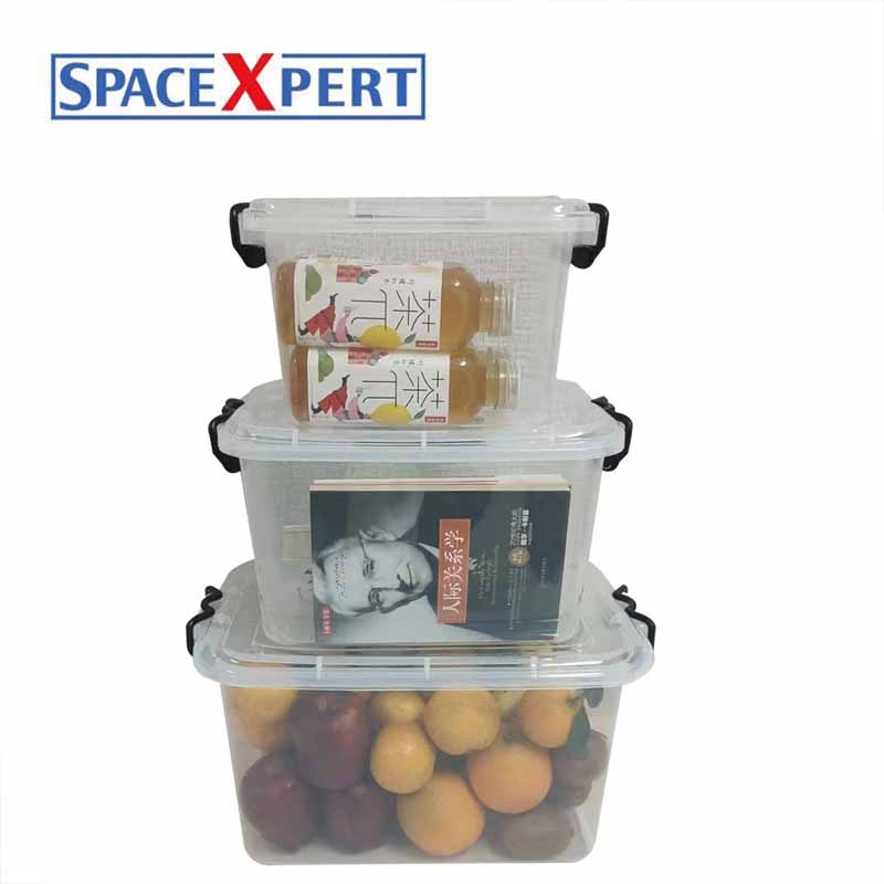 空間専門家(SPACEXPERT) 收纳箱塑料储物箱8L透明 提手箱高清大图