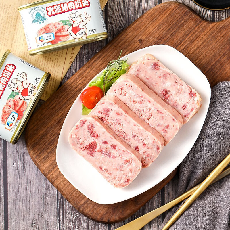 中粮 梅林美味午餐肉罐头198g+中粮梅林火腿午餐肉罐头198g+天坛牌火腿猪肉罐头198g