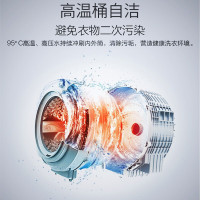 美的（Midea）滚筒洗衣机全自动变频10公斤洗烘一体机 空气洗除菌除螨 蒸汽烘干 一级能效 MD100-1431DG