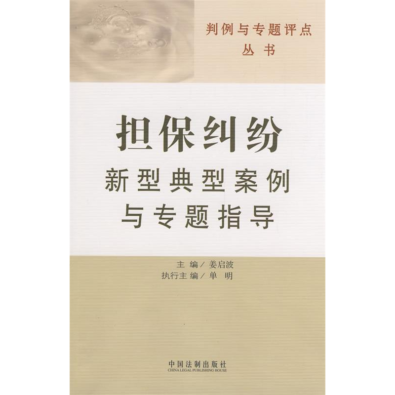 正版新书】担保纠纷新型典型案例与专题指导:判例与专题评点丛书