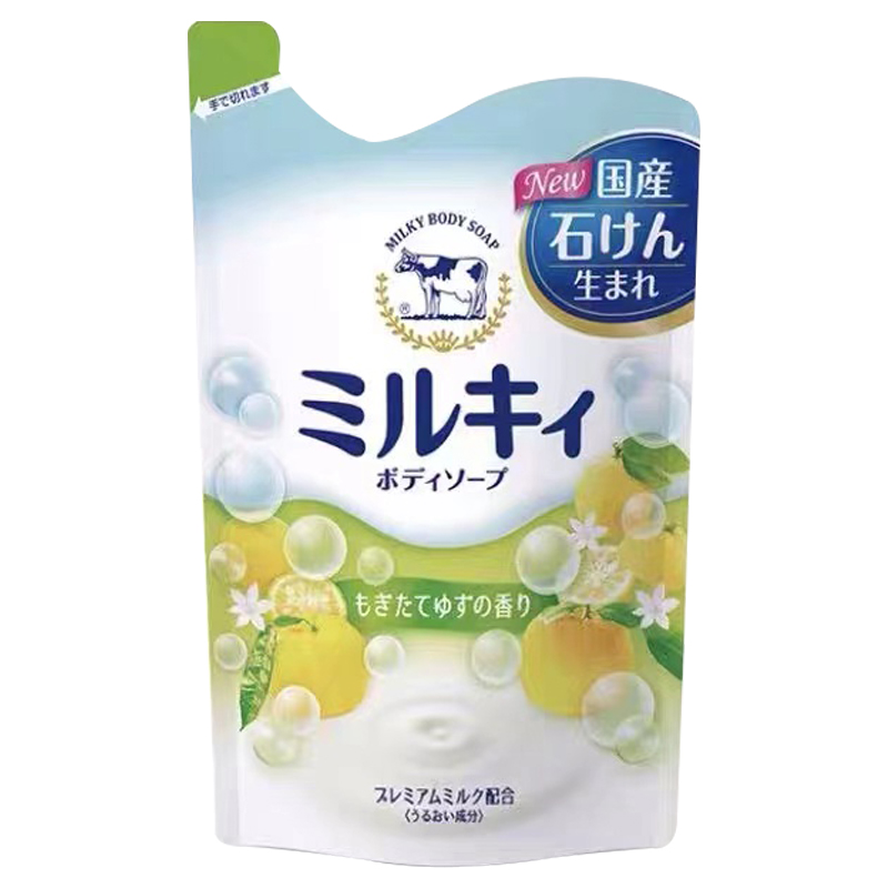 COW牛乳石碱柚子活力沐浴露替换装400ML 清新保湿