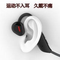 S.Wear升级款V7骨传导蓝牙耳机无线挂耳式跑步运动降噪不入耳不伤耳颈挂立体声平板笔记本电脑耳机带麦蓝牙5.3黑色防水