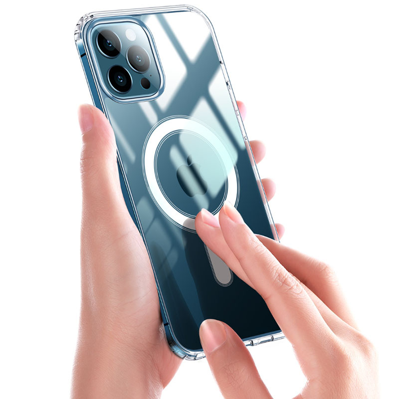 圣幻 iPhone12/12pro/mini手机壳苹果12promax保护套磁吸无线充电透明玻璃同款全包防摔套软边防摔