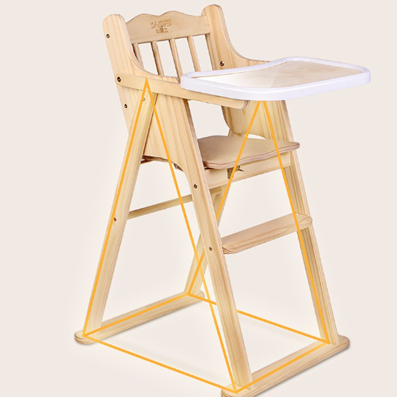 小硕士儿童餐椅实木可折叠宝宝婴儿吃饭椅多功能可升降餐桌椅