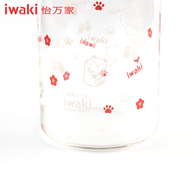 [百年品牌,精致生活,高端耐热玻璃水壶]TACS2-2W1C怡万家iwaki耐热玻璃 臻品冷水壶和风2件套
