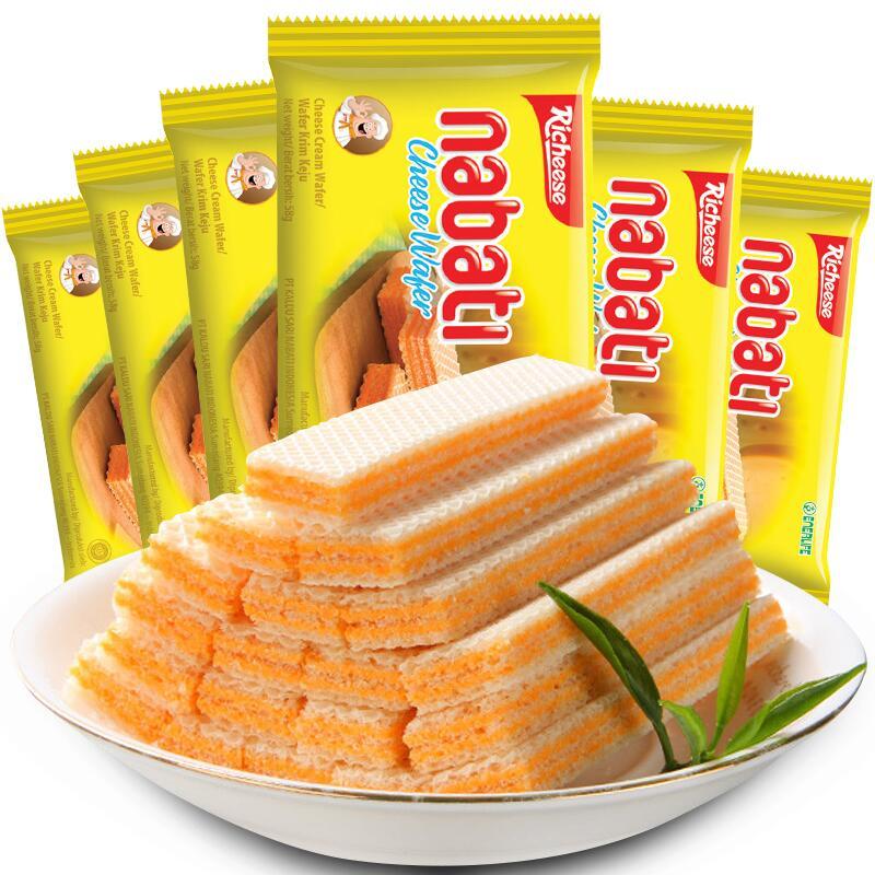 丽芝士威化饼奶酪味25g20包威化夹心饼干休闲零食