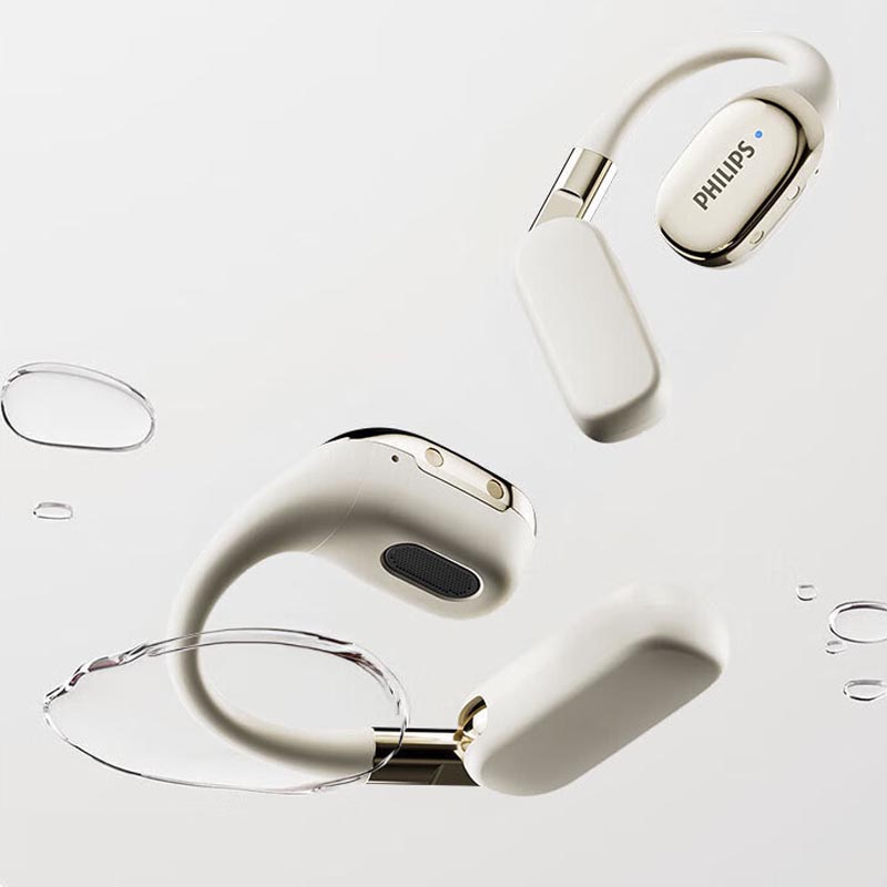 飞利浦(PHILIPS)骨传导概念真无线挂耳式开放式不入耳蓝牙耳机 TAT5739 白色高清大图