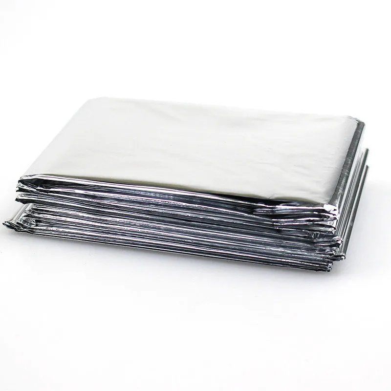 户外旅行铝膜急救毯应急毯救生毯保温毯求生毯急救睡袋保温帐蓬银色