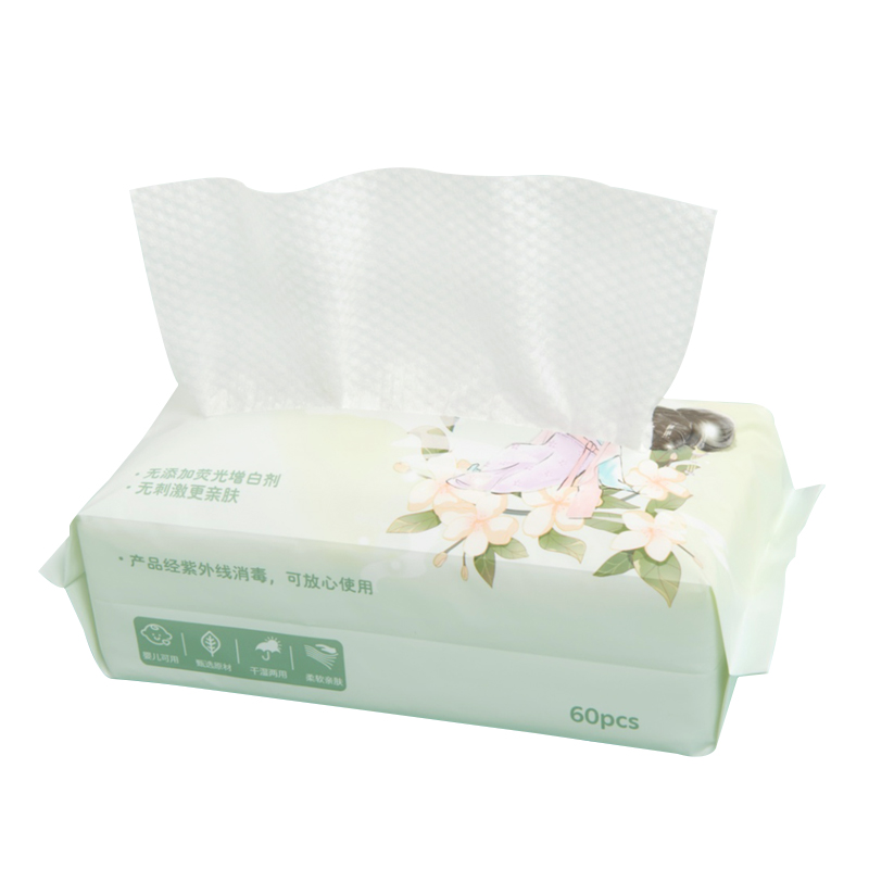 洁玉 干湿两用国风洗脸巾20cm*20cm×60片 1包装 F2001高清大图
