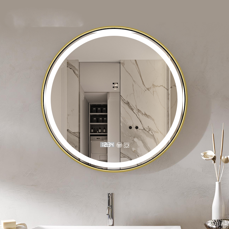 led浴室镜卫生间洗漱台镜ciaa发光镜智能镜防雾镜带灯卫浴圆镜壁挂墙