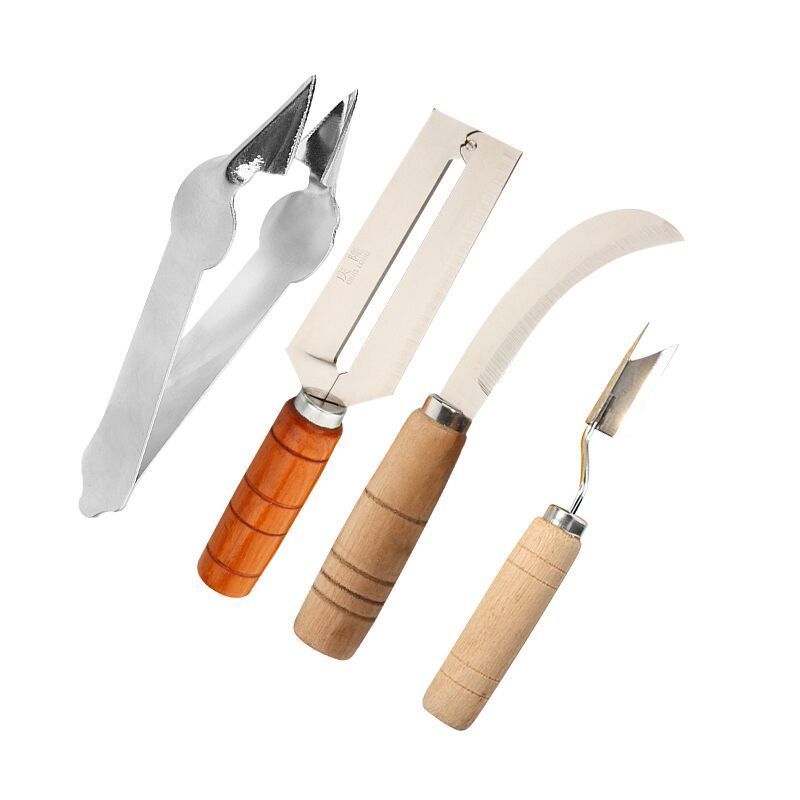 不锈钢菠萝刀削皮器 切菠萝切水果削菠萝器去眼去皮器d8|v型铲 菠萝刀