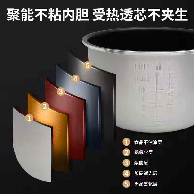 乐视(letv) 5L多功能电压力锅F75 焦糖棕高清大图