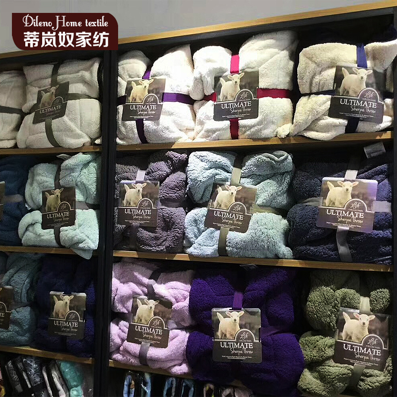 [领劵减5]秋冬空毯双层羊羔绒毛毯加厚单双人盖毯珊瑚绒毯子