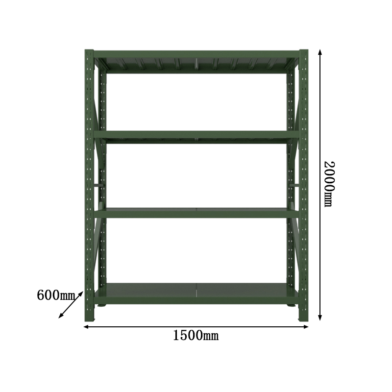 蓓威农具摆放架器材架军绿色拆装盾牌货架1.5米长存放架1500*600*2000