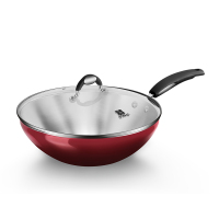 太极聚温珐琅炒锅 CGS3003-3 304不锈钢珐琅带盖炒锅30cm(单位:个)