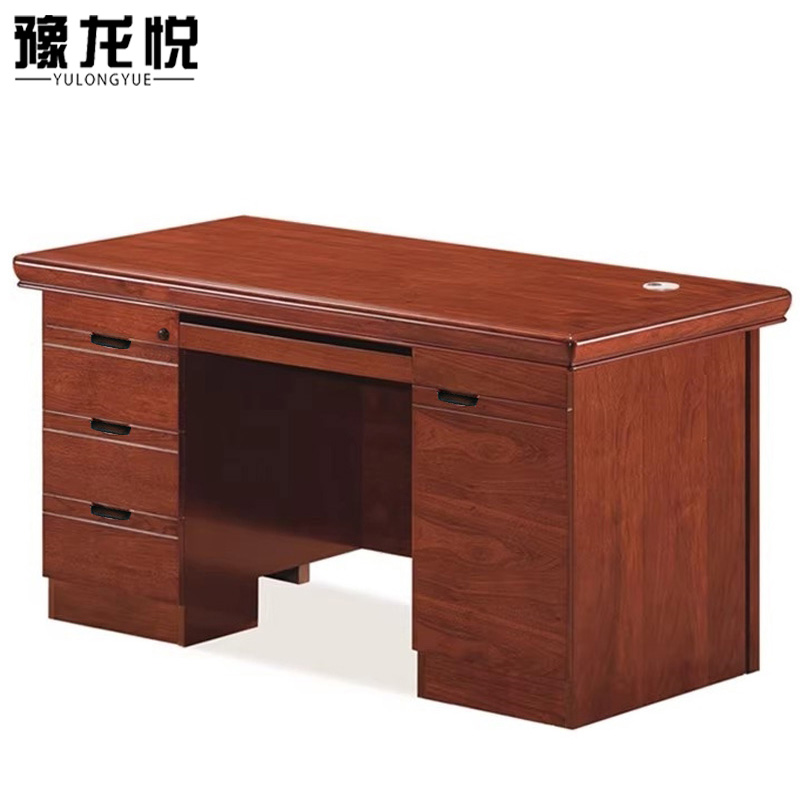 豫龙悦木质办公桌高清大图