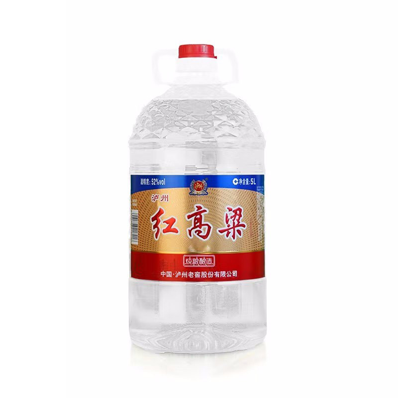 泸州老窖红高粱52度5L浓香型桶装散酒高粱酒纯粮食泡药酒