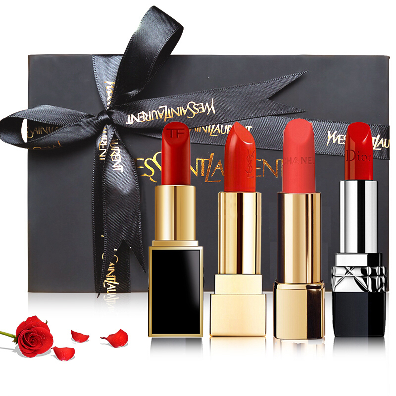 圣罗兰 Ysl 唇膏圣罗兰 Ysl 杨树林 口红女士唇膏告白套装情人节礼盒版本4支礼盒套装显色自由品牌搭配 价格图片品牌报价 苏宁易购天俪美妆专营店