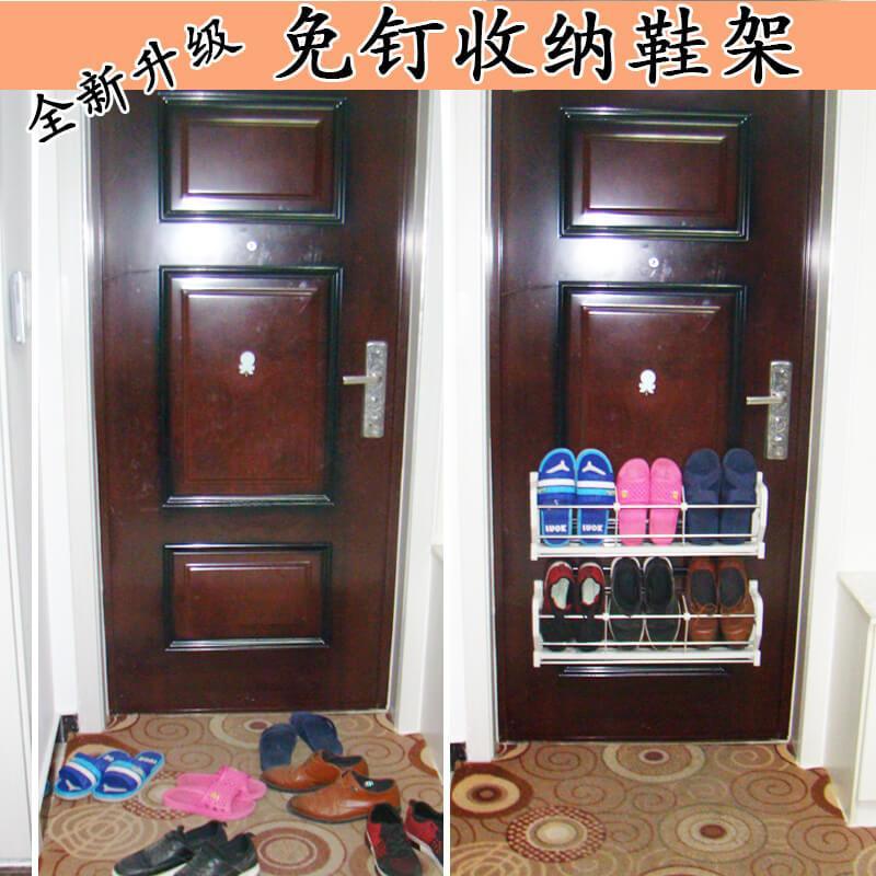 苏宁放心购防盗免钉收纳后鞋架省空间磁吸后挂式经济型收纳特价拖鞋架A-STYLE