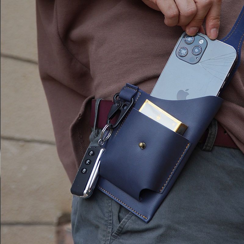 男士手机包包跑步手机腰包男工地工作干活装手机套烟盒挂腰间小包