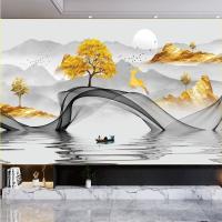 中式客厅书房卧室办公室现代装饰画墙贴自贴防水涂层防污保护