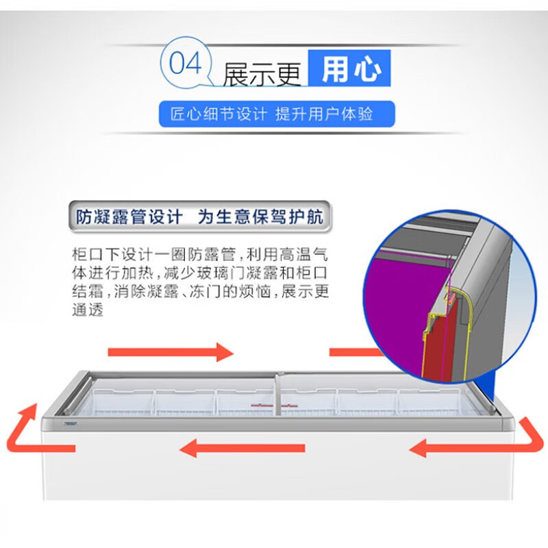 Haier/海尔冰柜商用大容量卧式冷藏冷冻转换冷柜-38度低温海鲜柜顶开双门速冻 BC/BD-719HEZ 719升