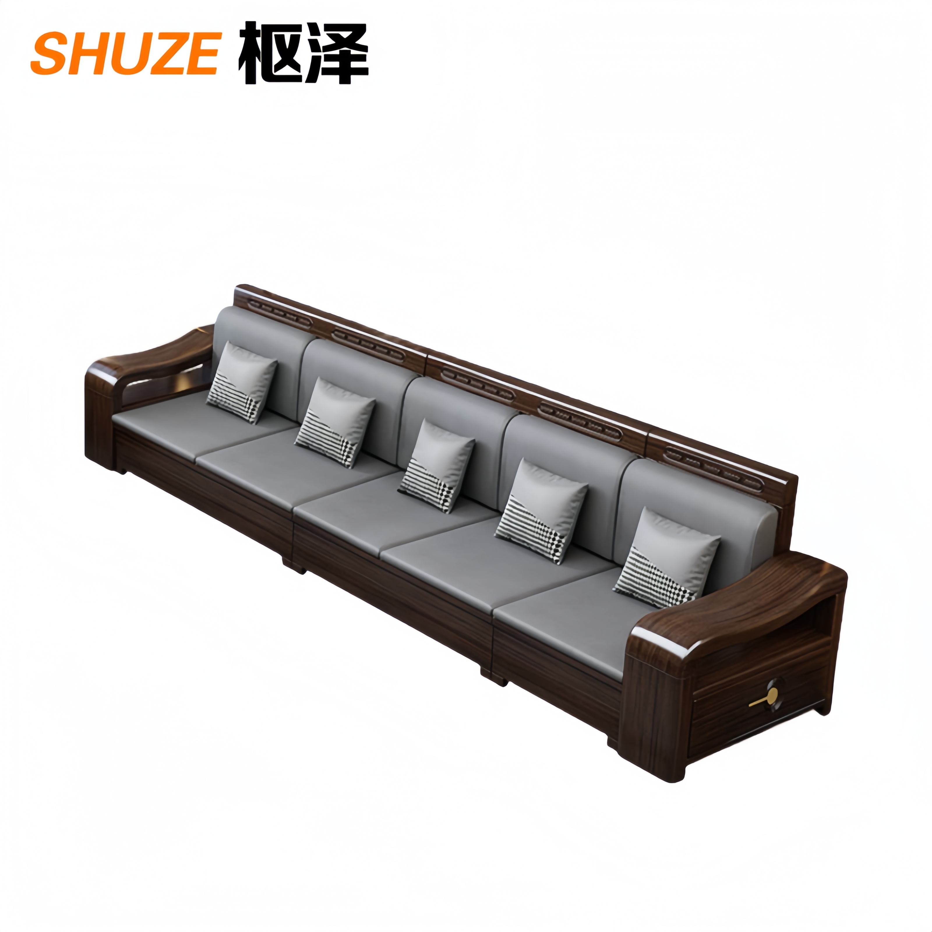 枢泽 沙发 储物沙发 五人位 张高清大图